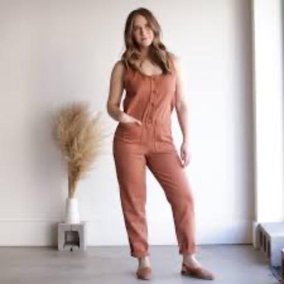 Jungmaven hemp button front jumper small ***altered professionally to fit waist - Picture 1 of 4